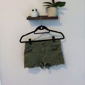 Altar'd State Green High-Rise Shorts